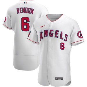 Superb Los Angeles Angels #6 Anthony Rendon Men's Nike White Authentic Player MLB Jersey