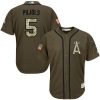 Amazing Angels of Anaheim #5 Albert Pujols Green Salute to Service Stitched MLB Jersey