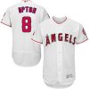 Impressive Angels of Anaheim #8 Justin Upton White Flexbase Authentic Collection Stitched MLB Jersey