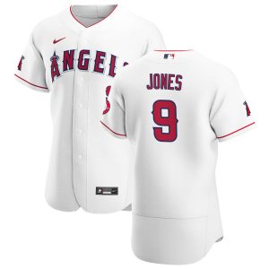 Amazing Los Angeles Angels #9 Jahmai Jones Men's Nike White Home 2020 Authentic Player MLB Jersey