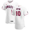Amazing Los Angeles Angels #10 Justin Upton Men's Nike White Home 2020 Authentic Player MLB Jersey