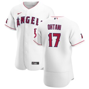 Premium Los Angeles Angels #17 Shohei Ohtani Men's Nike White Home 2020 Authentic Player MLB Jersey