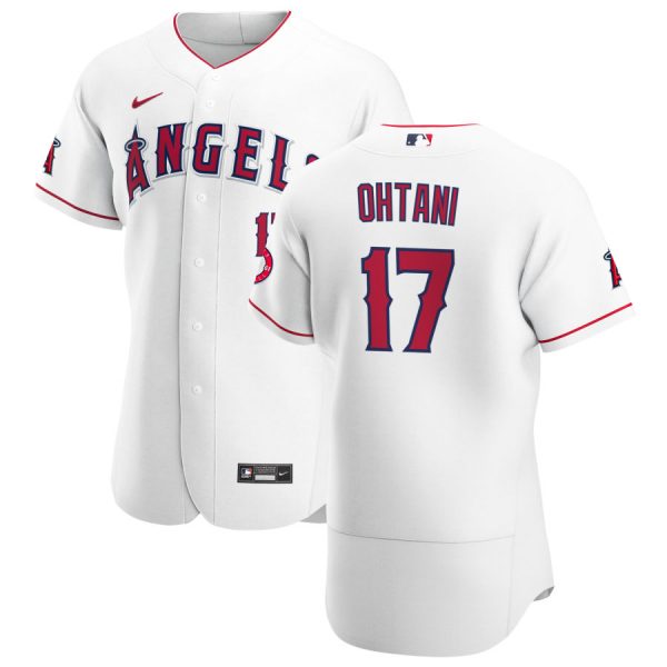 Premium Los Angeles Angels #17 Shohei Ohtani Men's Nike White Home 2020 Authentic Player MLB Jersey