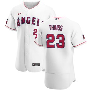 Stunning Los Angeles Angels #23 Matt Thaiss Men's Nike White Home 2020 Authentic Player MLB Jersey