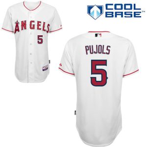 HighQuality Angels of Anaheim #5 Albert Pujols White Cool Base Stitched MLB Jersey