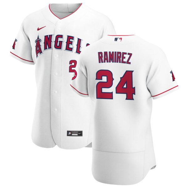 Premium Los Angeles Angels #24 Noe Ramirez Men's Nike White Home 2020 Authentic Player MLB Jersey