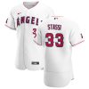 Outstanding Los Angeles Angels #33 Max Stassi Men's Nike White Home 2020 Authentic Player MLB Jersey