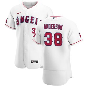 HighQuality Los Angeles Angels #38 Justin Anderson Men's Nike White Home 2020 Authentic Player MLB Jersey