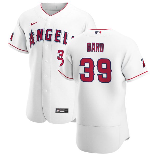 Stunning Los Angeles Angels #39 Luke Bard Men's Nike White Home 2020 Authentic Player MLB Jersey