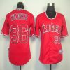 Stunning Angels of Anaheim #36 Weaver Jered Red Cool Base Stitched MLB Jersey
