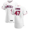 Impressive Los Angeles Angels #47 Griffin Canning Men's Nike White Home 2020 Authentic Player MLB Jersey