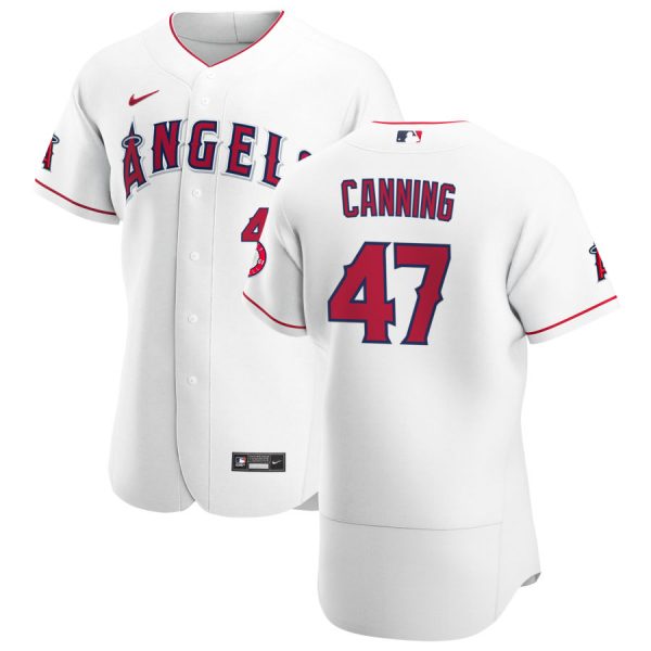 Impressive Los Angeles Angels #47 Griffin Canning Men's Nike White Home 2020 Authentic Player MLB Jersey