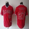 Premium Angels of Anaheim #27 Mike Trout Red Cool Base Stitched MLB Jersey