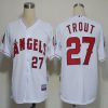 Superb Angels of Anaheim #27 Mike Trout White Cool Base Stitched MLB Jersey