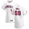 Premium Los Angeles Angels #59 Jo Adell Men's Nike White Home 2020 Authentic Player MLB Jersey