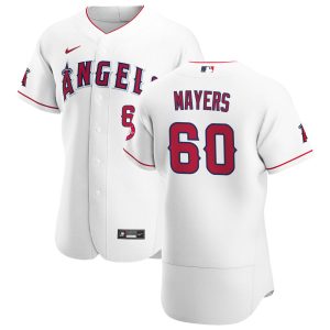 Outstanding Los Angeles Angels #60 Mike Mayers Men's Nike White Home 2020 Authentic Player MLB Jersey