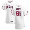 Delightful Los Angeles Angels #61 Hoby Milner Men's Nike White Home 2020 Authentic Player MLB Jersey