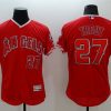 Superb Angels of Anaheim #27 Mike Trout Red Flexbase Authentic Collection Stitched MLB Jersey