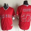 Stunning Angels of Anaheim #27 Mike Trout Red New Cool Base Stitched MLB Jersey