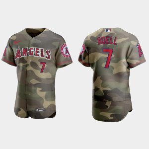 Amazing Los Angeles Angels #7 Jo Adell Men's Nike 2021 Armed Forces Day Authentic MLB Jersey  Camo