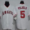 Exceptional Angels of Anaheim #5 Albert Pujols White New Cool Base Stitched MLB Jersey