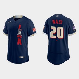 Stunning Los Angeles Angels #20 Jared Walsh 2021 MLB All Star Game Authentic Navy Jersey