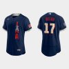 Superb Los Angeles Angels #17 Shohei Ohtani 2021 MLB All Star Game Authentic Navy Jersey