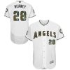 Superb Angels of Anaheim #28 Andrew Heaney White Flexbase Authentic Collection Memorial Day Stitched MLB Jersey