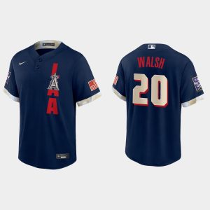 Delightful Los Angeles Angels #20 Jared Walsh 2021 MLB All Star Game Fan's Version Navy Jersey