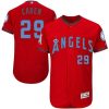 HighQuality Angels of Anaheim #29 Rod Carew Red Flexbase Authentic Collection Father's Day Stitched MLB Jersey