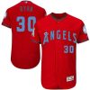 Superb Angels of Anaheim #30 Nolan Ryan Red Flexbase Authentic Collection Father's Day Stitched MLB Jersey