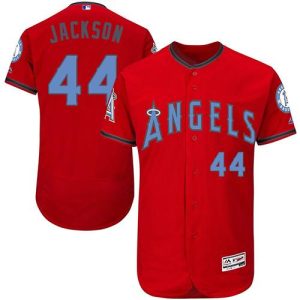 Delightful Angels of Anaheim #44 Reggie Jackson Red Flexbase Authentic Collection Father's Day Stitched MLB Jersey