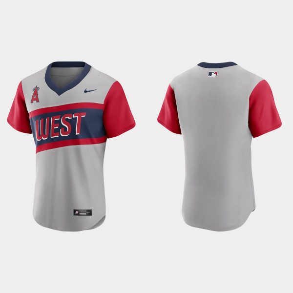 Exceptional Los Angeles Angels Men's Nike Gray 2021 Little League Classic Authentic MLB Jersey