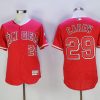 HighQuality Angels of Anaheim #29 Rod Carew Red Flexbase Authentic Collection Stitched MLB Jersey