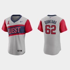 Superb Los Angeles Angels #62 Jose Quintana Men's Nike Gray 2021 Little League Classic Authentic MLB Jersey