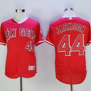 Premium Angels of Anaheim #44 Reggie Jackson Red Flexbase Authentic Collection Stitched MLB Jersey