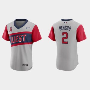 Delightful Los Angeles Angels #2 Luis Rengifo Men's Nike Gray 2021 Little League Classic Authentic MLB Jersey