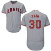 HighQuality Angels of Anaheim #30 Nolan Ryan Grey Flexbase Authentic Collection Stitched MLB Jersey