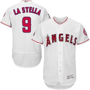 Superb Angels of Anaheim #9 Tommy La Stella White Flexbase Authentic Collection Stitched MLB Jersey