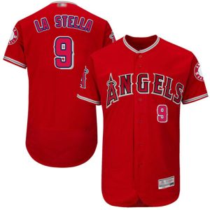 Exceptional Angels of Anaheim #9 Tommy La Stella Red Flexbase Authentic Collection Stitched MLB Jersey