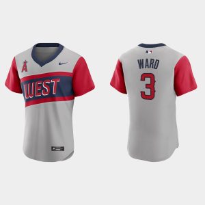 Outstanding Los Angeles Angels #3 Taylor Ward Men's Nike Gray 2021 Little League Classic Authentic MLB Jersey