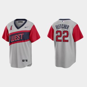 Stunning Los Angeles Angels #22 David Fletcher Men's Nike Gray 2021 Little League Classic Game MLB Jersey