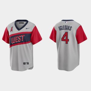 Superb Los Angeles Angels #4 Jose Iglesias Men's Nike Gray 2021 Little League Classic Game MLB Jersey