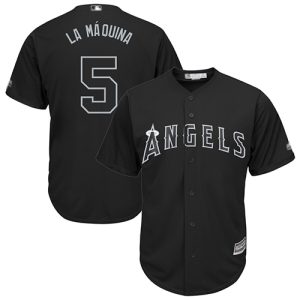 Delightful Angels of Anaheim #5 Albert Pujols Black La Maquina Players Weekend Cool Base Stitched MLB Jersey