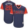 Stunning Angels of Anaheim #28 Andrew Heaney Navy Heandog Players Weekend Authentic Stitched MLB Jersey