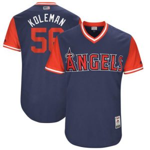 Superb Angels of Anaheim #56 Kole Calhoun Navy Koleman Players Weekend Authentic Stitched MLB Jersey