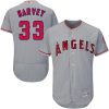 Exceptional Angels of Anaheim #33 Matt Harvey Grey Flexbase Authentic Collection Stitched MLB Jersey