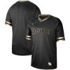 Exceptional Nike Angels of Anaheim Blank Black Gold Authentic Stitched MLB Jersey