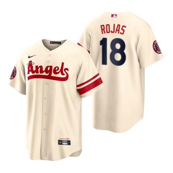 Delightful Los Angeles Angels #18 Jose Rojas Cream Men's MLB Nike 2022 City Connect Game Jersey