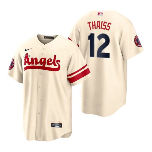 HighQuality Los Angeles Angels #12 Matt Thaiss Cream Men's MLB Nike 2022 City Connect Game Jersey